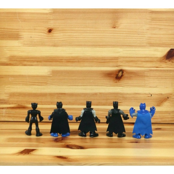 IMAGINEXT DC SUPER FRIENDS 4 BATMAN, CATWOMAN W/ BLACK CYCLE FIGURES SET - Picture 2 of 4